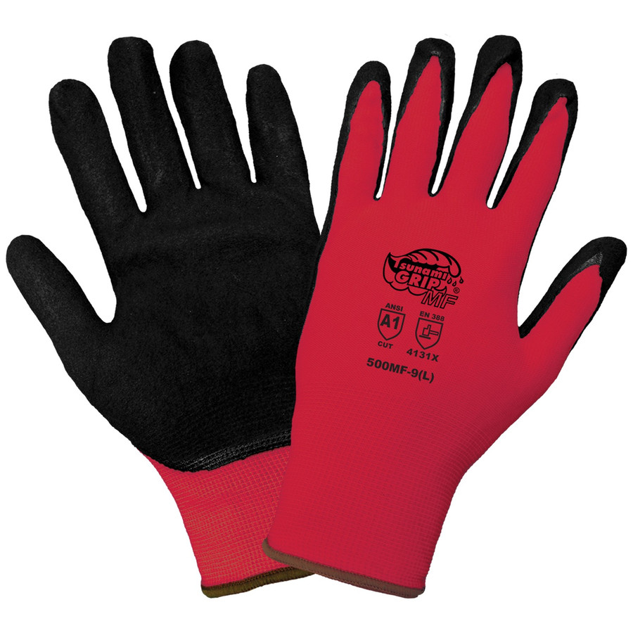 Global Glove 500MF - Tsunami Grip Mach Finish Nitrile Coated Gloves