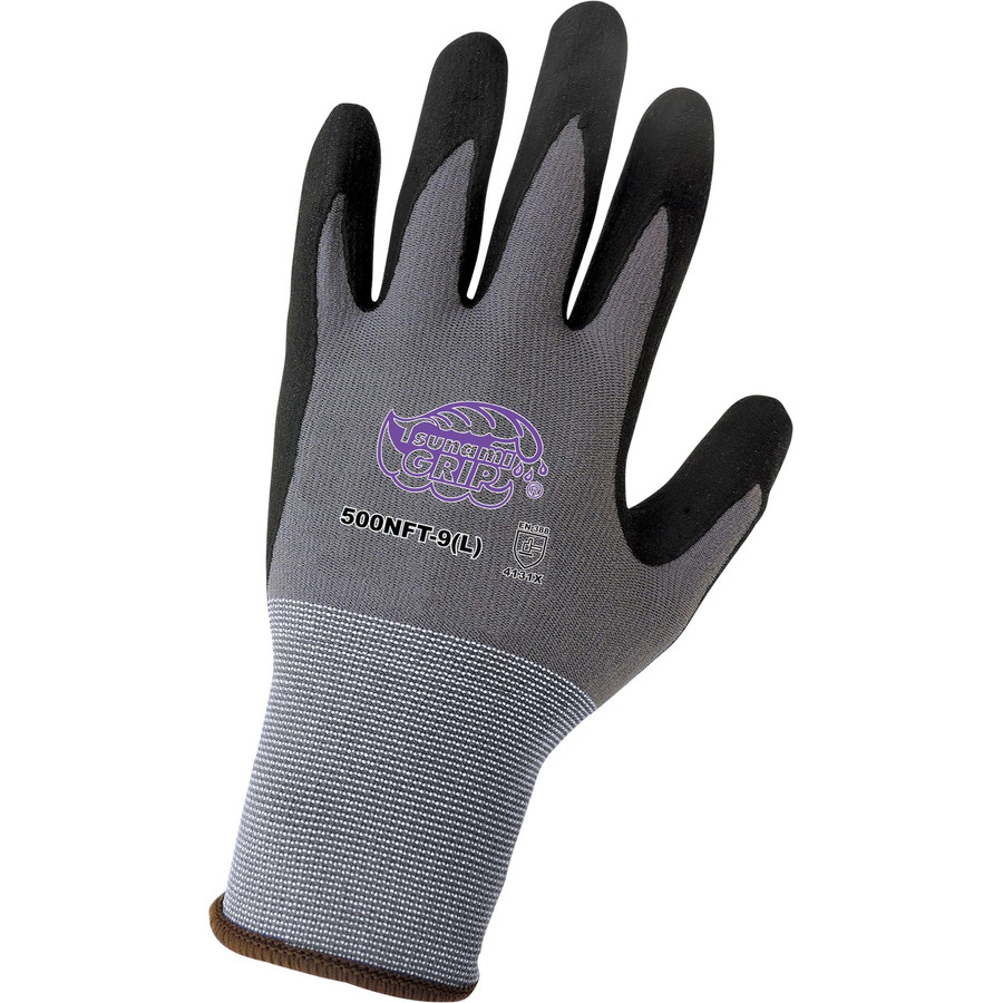 Global Glove 500NFT - Tsunami Grip New Foam Technology Nitrile Coated Gloves