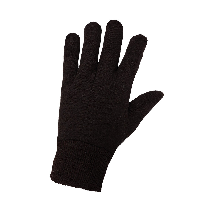 Global Glove C80BJC - Dark Brown Clute Cut Cotton Jersey Gloves