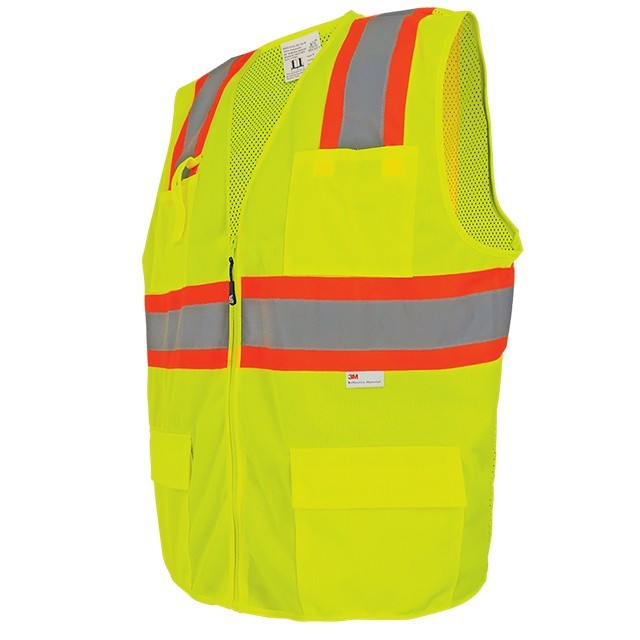 Global Glove GLO-003 - FrogWear Solid Front + Mesh Back Class 2 Surveyor Vest