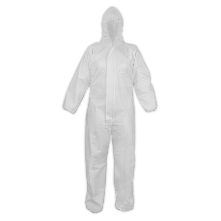 Global Glove NW-COV63 - FrogWear - Premium Microporous PE Laminated Coveralls With Hood