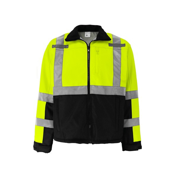 Global Glove GLO-SJ1 - FrogWear HV - Premium High-Visibility Fleece Lined Softshell Jacket (GGLGLO-SJ1)
