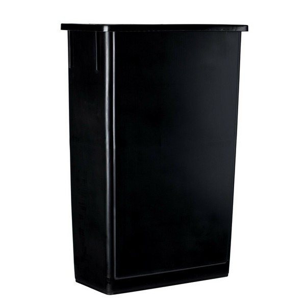 Janico 1023BK 23 Gal. Slim Jim Rectangular Garbage Can Black