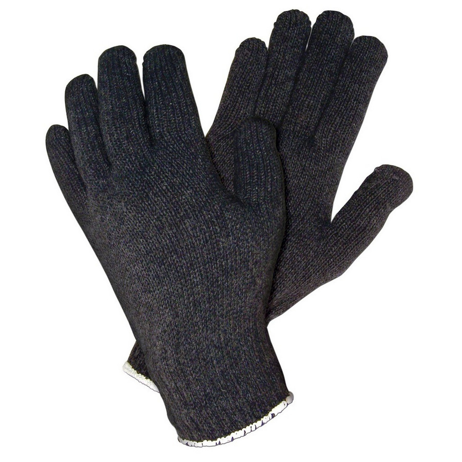 MCR Safety 9500SB 7 Gauge Regular Weight String Knit, Black Cotton / Polyester, Hemmed