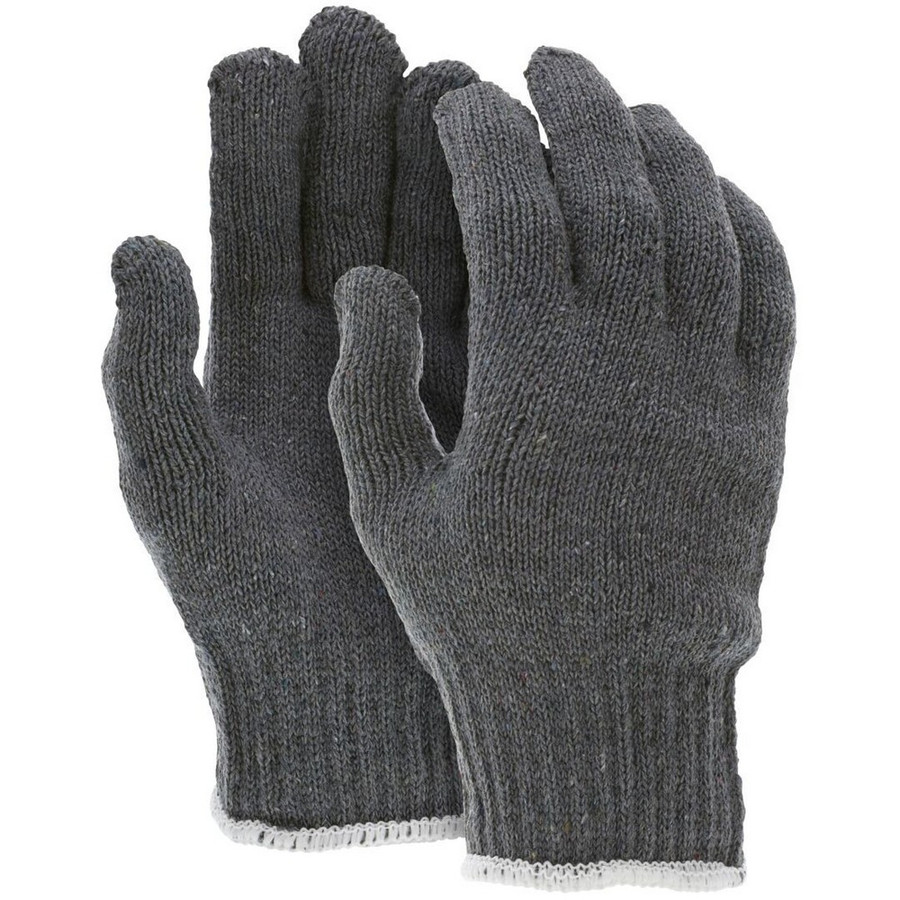 MCR Safety 9507 7 Gauge Heavy Weight String Knit, Gray 70% Cotton / 30% Polyester, Hemmed