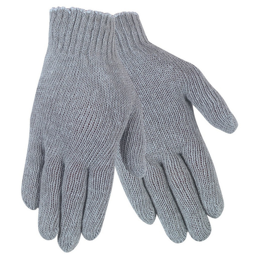 MCR Safety 9639SM 7 Gauge Economy Weight String Knit, Gray Cotton/Polyester, Hemmed