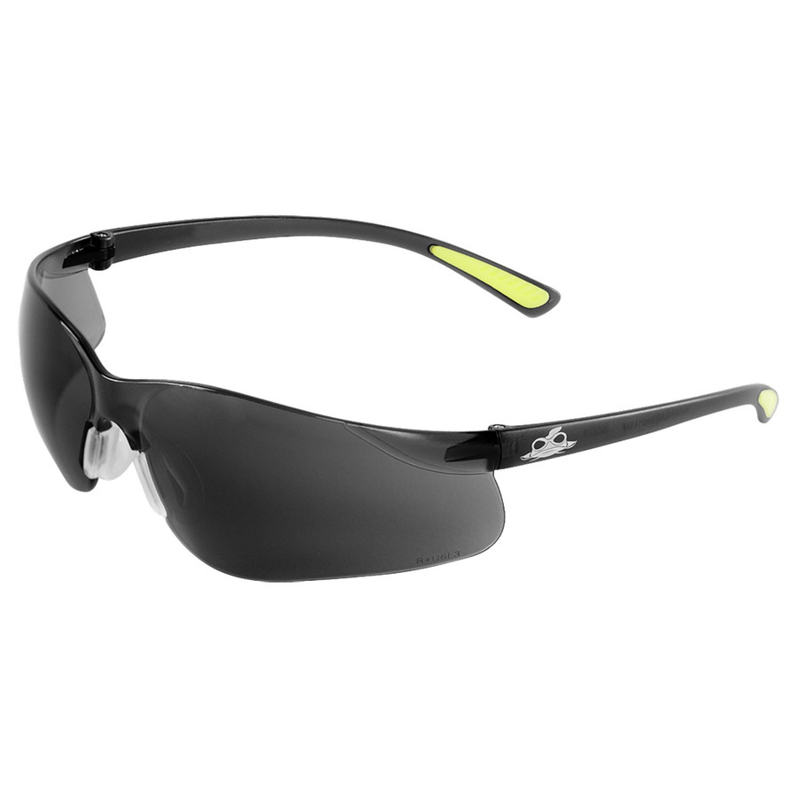 Bullhead Safety BH2143AF - Bass Anti-Fog Smoke Lens Safety Glasses