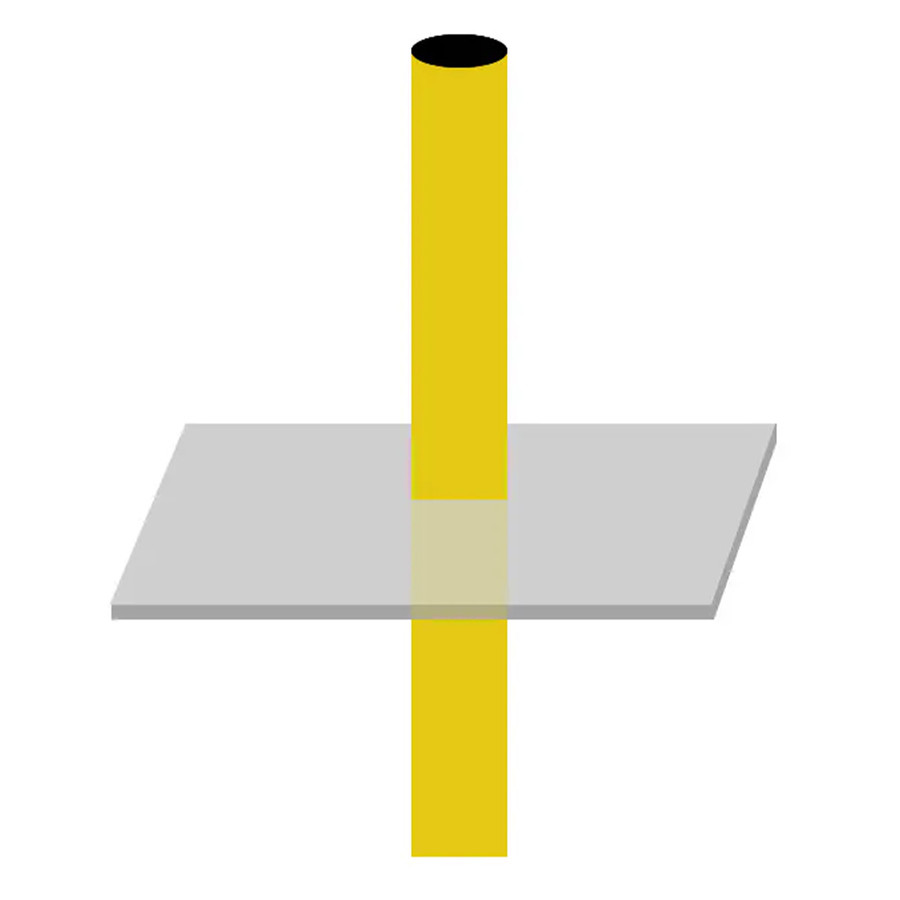 Savety Yellow SYP-DWGR-BURY 6" X 84" Direct Bury Bollard For Rotating Dock/Driveway Gate