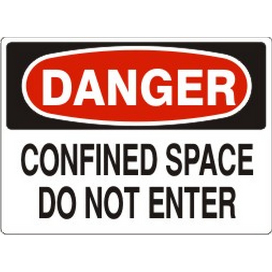 Safehouse Signs D-083323 Confined Space Do Not Enter - Danger Sign, 7X10, Plastic (.040)