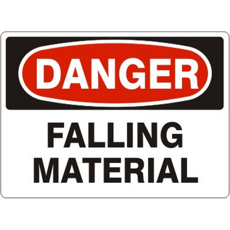 Safehouse Signs D-260233 Falling Material - Danger Sign, 10X14, Plastic (.040)