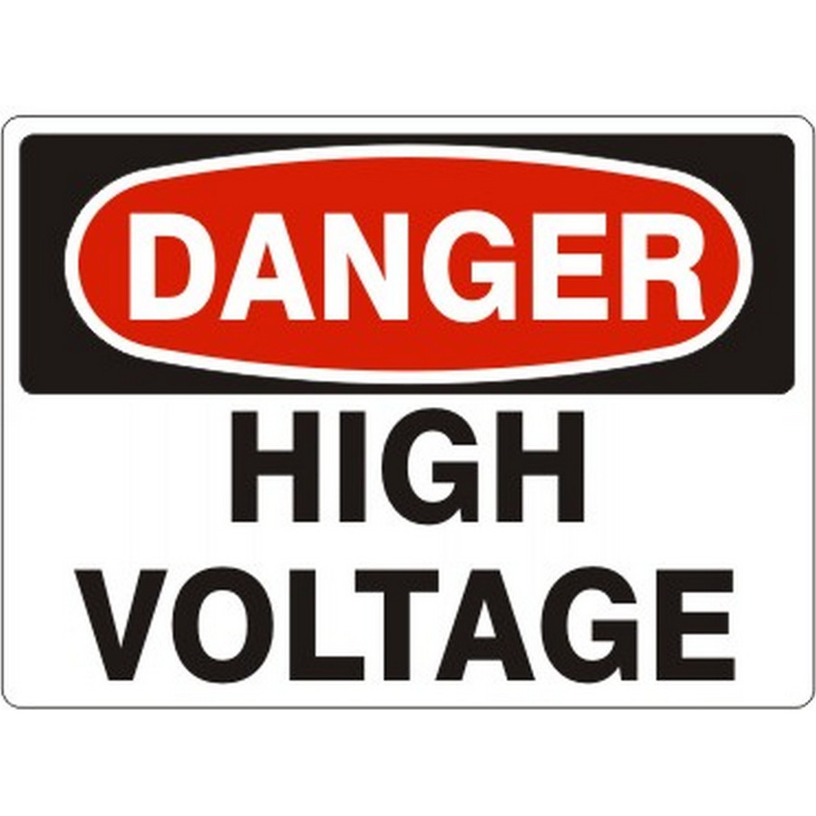Safehouse Signs D-372621 High Voltage - Danger Sign, 7X10, Aluminum (.040)
