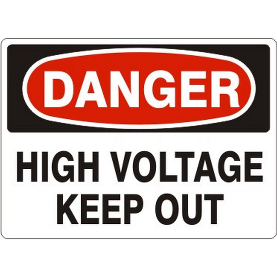 Safehouse Signs D-373933 High Voltage Keep Out - Danger Sign, 10X14, Plastic (.040)