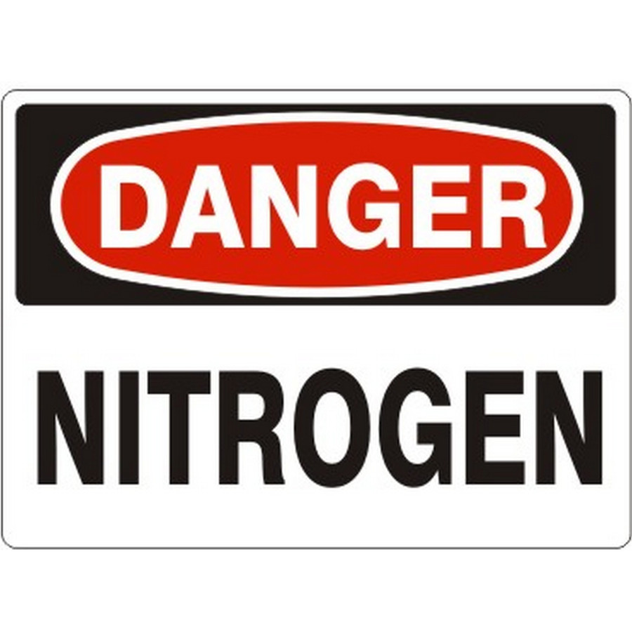 Safehouse Signs D-470431 Nitrogen - Danger Sign, 10X14, Aluminum (.040)