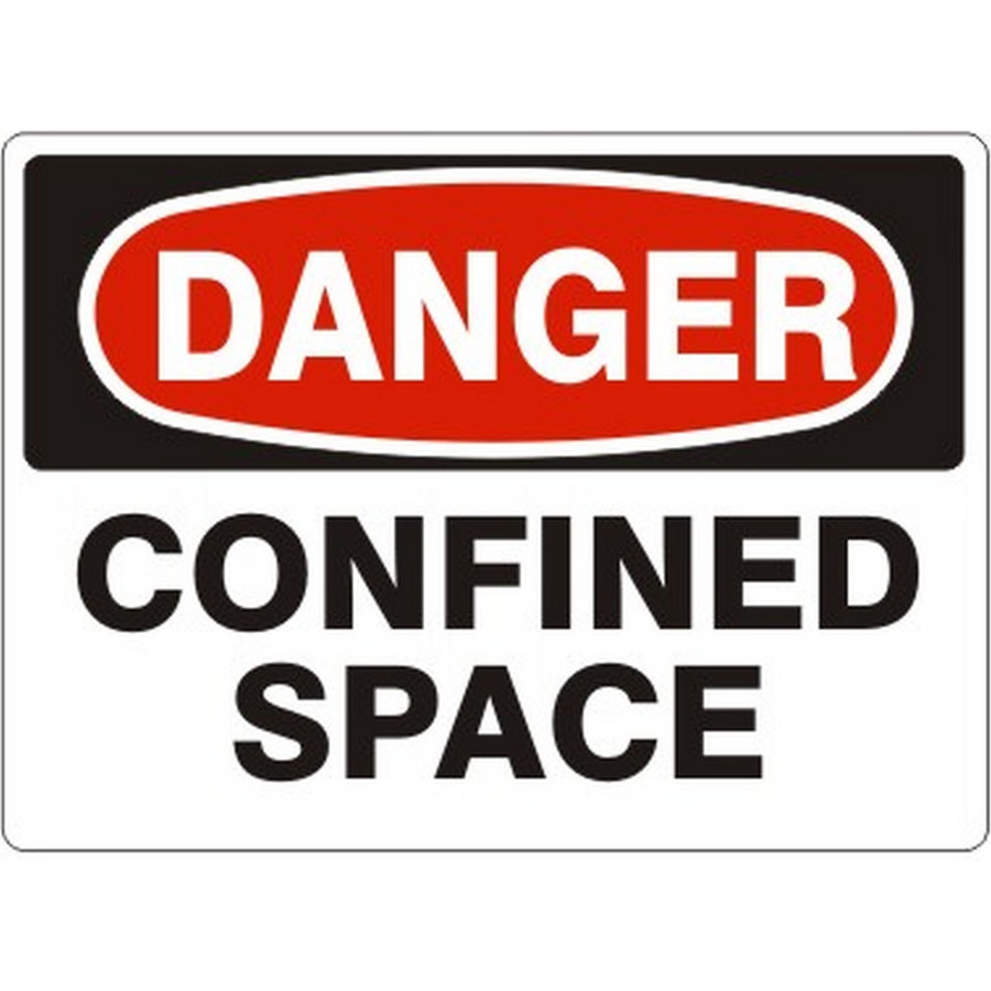 Safehouse Signs D-962031 Confined Space - Danger Sign, 10X14, Aluminum (.040)