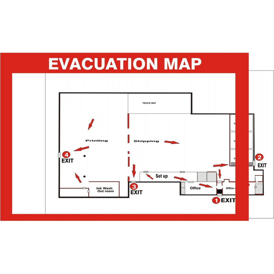 Safehouse Signs EM-017 Map Holder For 11X17 Map With  2 Adhesive Strips, 12.5X18.5, Plastic (.040)