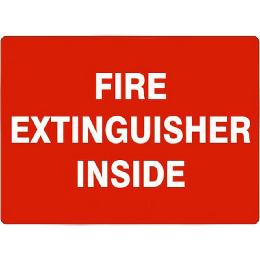 Safehouse Signs G-264214 Fire Extinguisher Inside, 3X5, Adhesive Vinyl