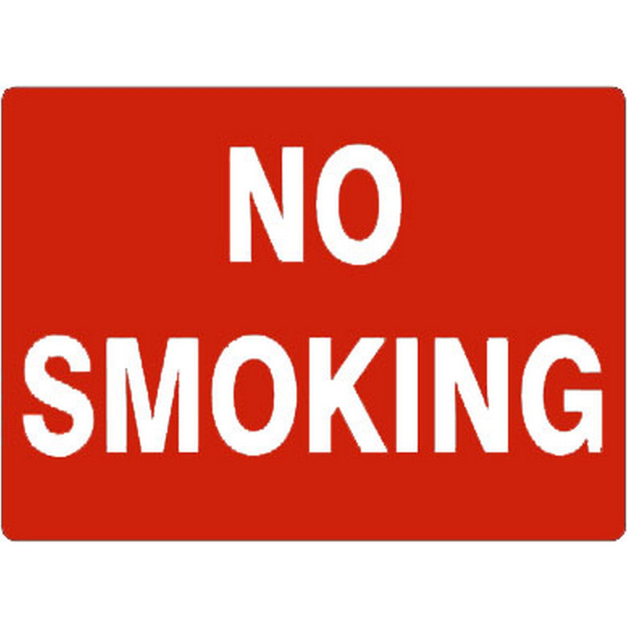 Safehouse Signs G-485733 No Smoking White On Red, 10X14, Plastic (.040)