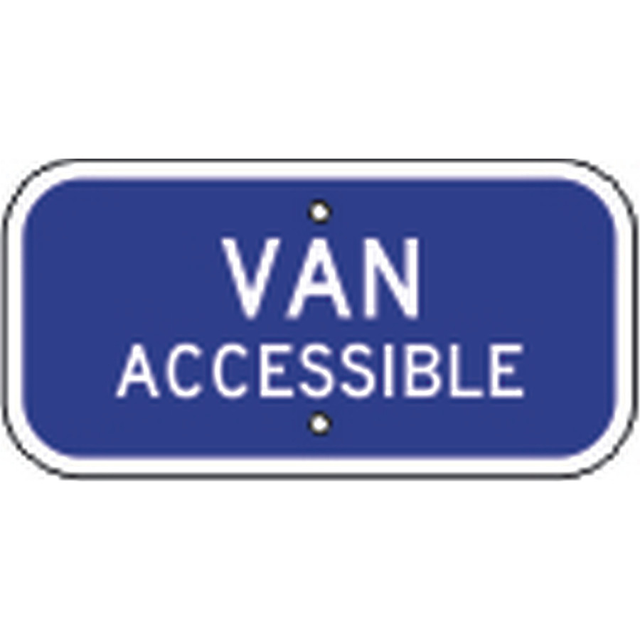 Safehouse Signs G-68AL3 Van Accessible - Handicapped Parking Sign, 6X12, Aluminum (.080)