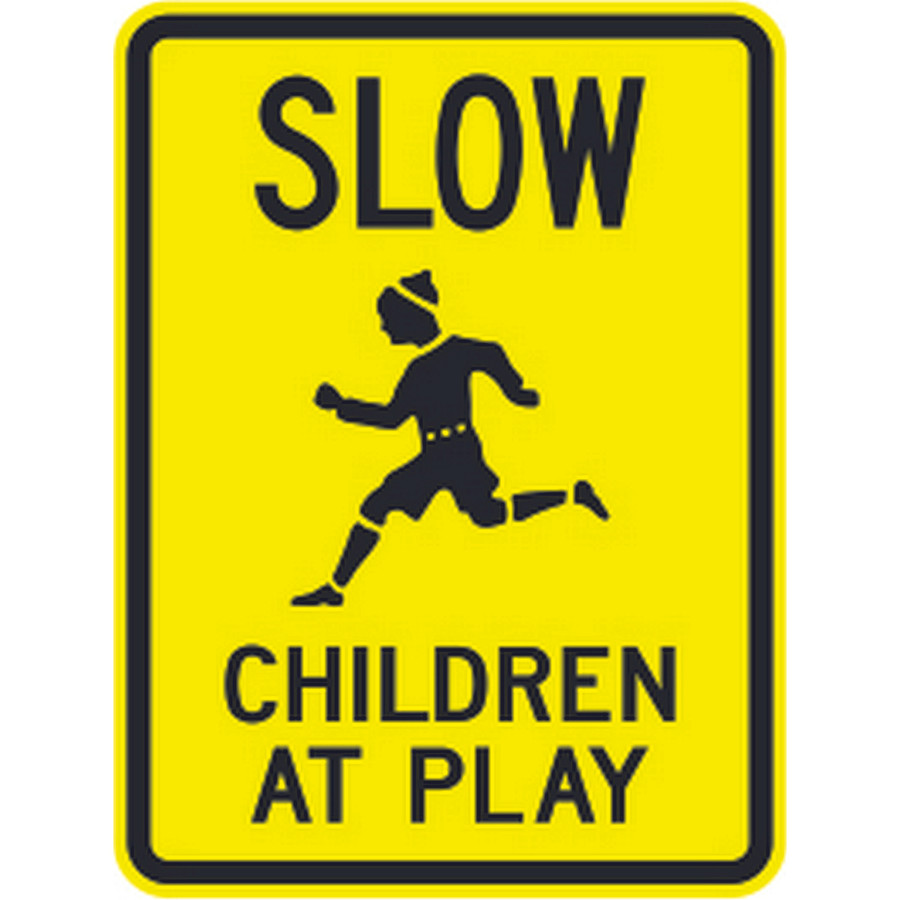 Safehouse Signs G-8ARA9 Slow Children At Play - School Zone Sign , 24X18, Aluminum (.080) Egp Reflective