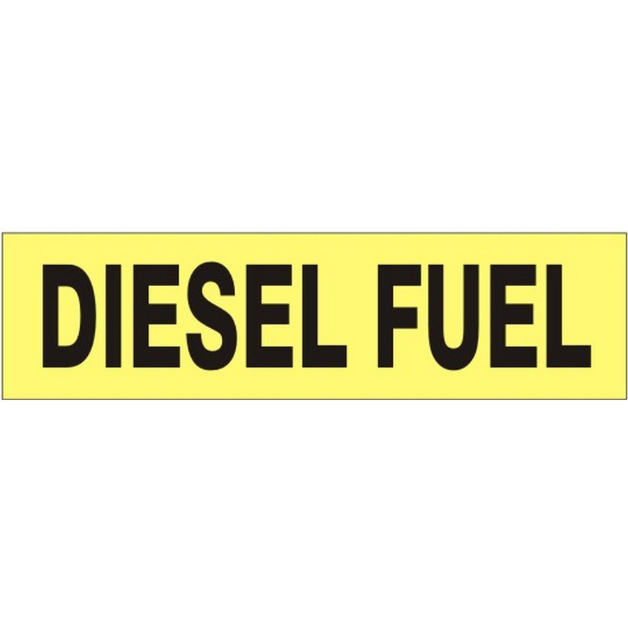 Safehouse Signs PD-1136 Diesel Fuel Pressure Sensitive Decal, 2.25X9, Adhesive Vinyl