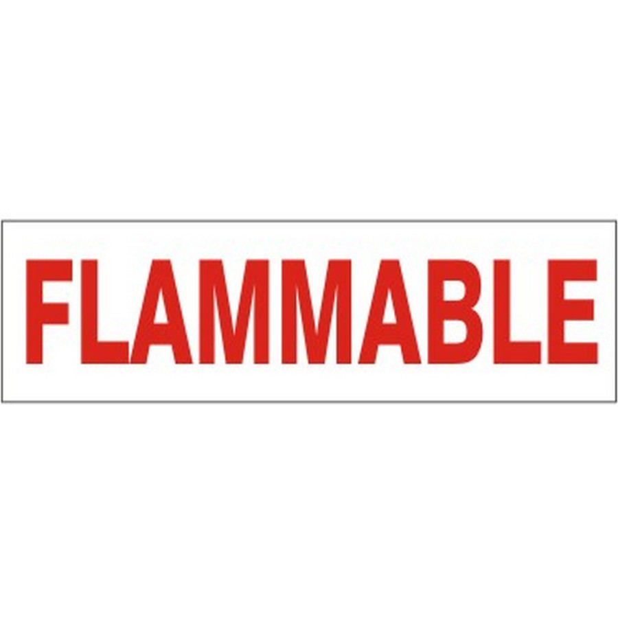 Safehouse Signs PD-2681 Flammable Pressure Sensitive Decal, 2.25X9, Adhesive Vinyl