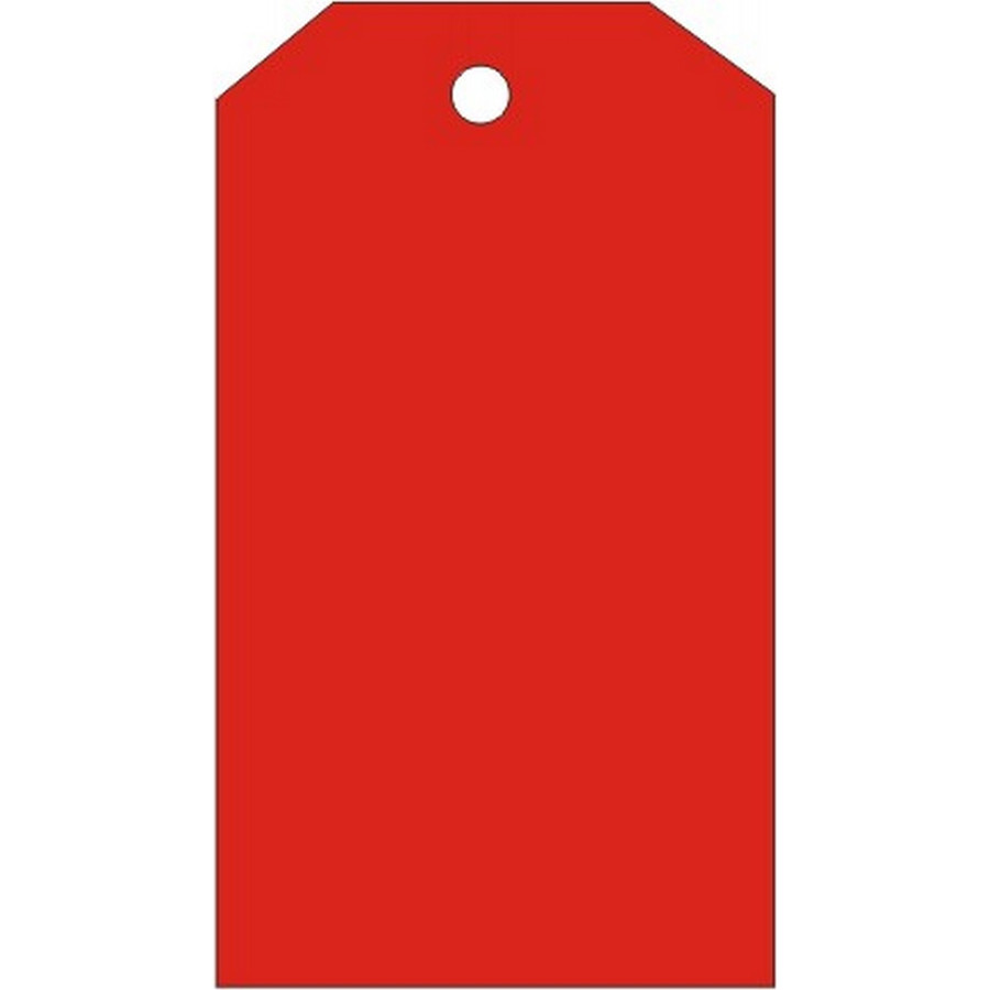 Safehouse Signs TB-180 Blank Red Tags, 6X3, Tagboard