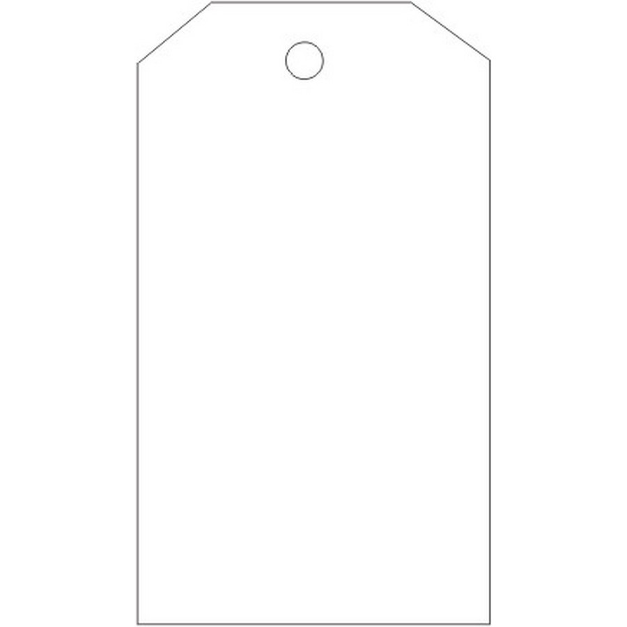 Safehouse Signs VT-179 Blank White Tags, 6X3, Rigid Vinyl