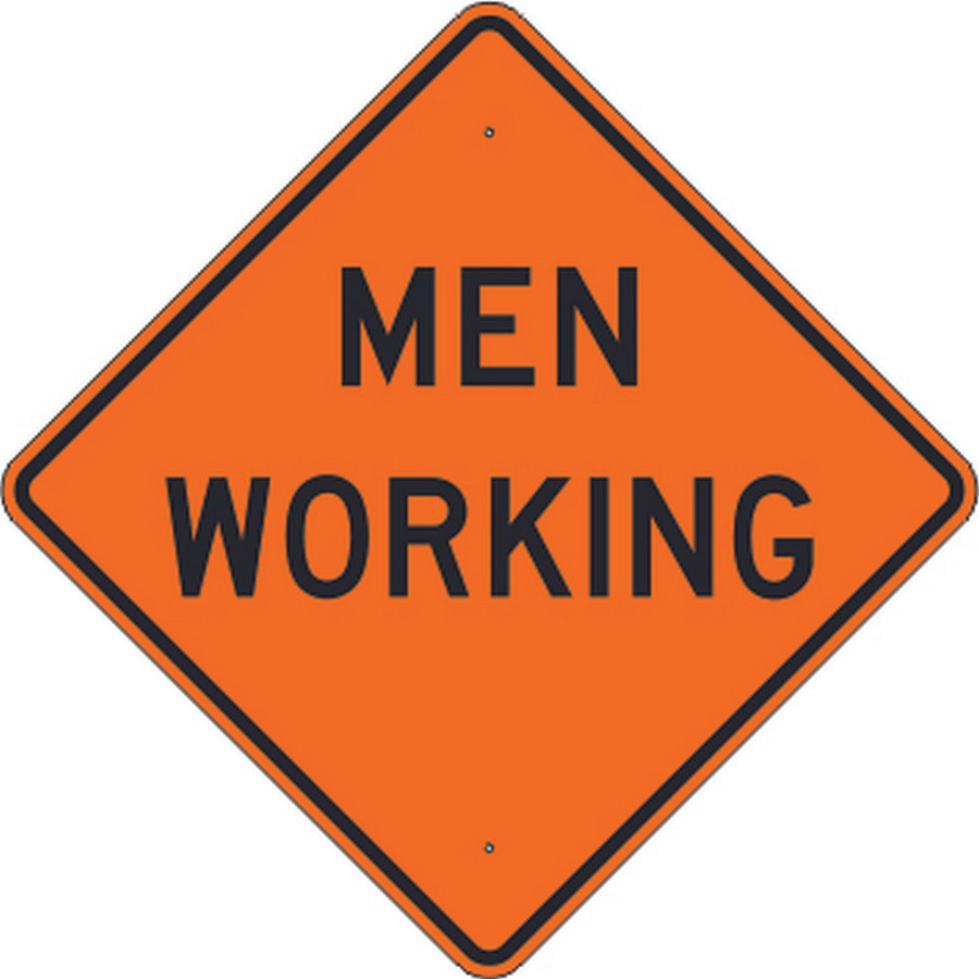 Safehouse Signs W21-1HIA27 Men Working - Construction Traffic Sign, 36, Aluminum (.080) Hip Reflective