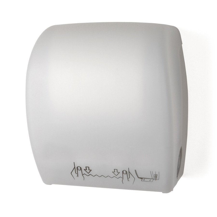 Palmer TD0208-03A 208 Mechanical Auto-Cut Roll Towel White Translucent
