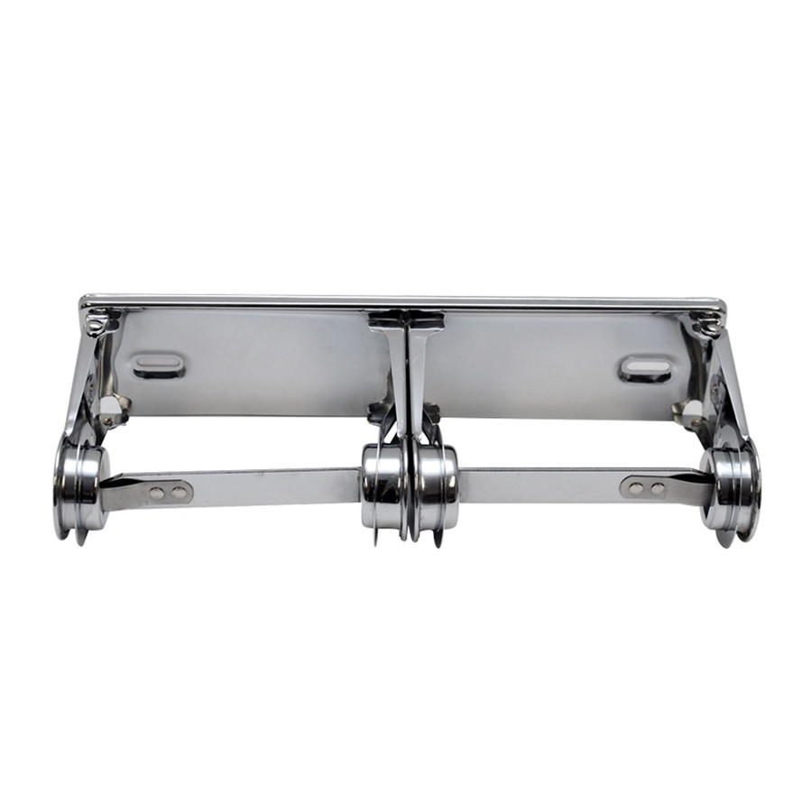 Palmer RD0384-12 Standard Two Roll Tissue Dispenser Bright Chrome
