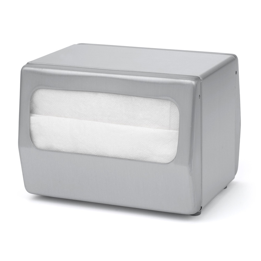 Palmer ND0055-13 Tabletop Mini Fold Napkin Dispenser Brushed Steel