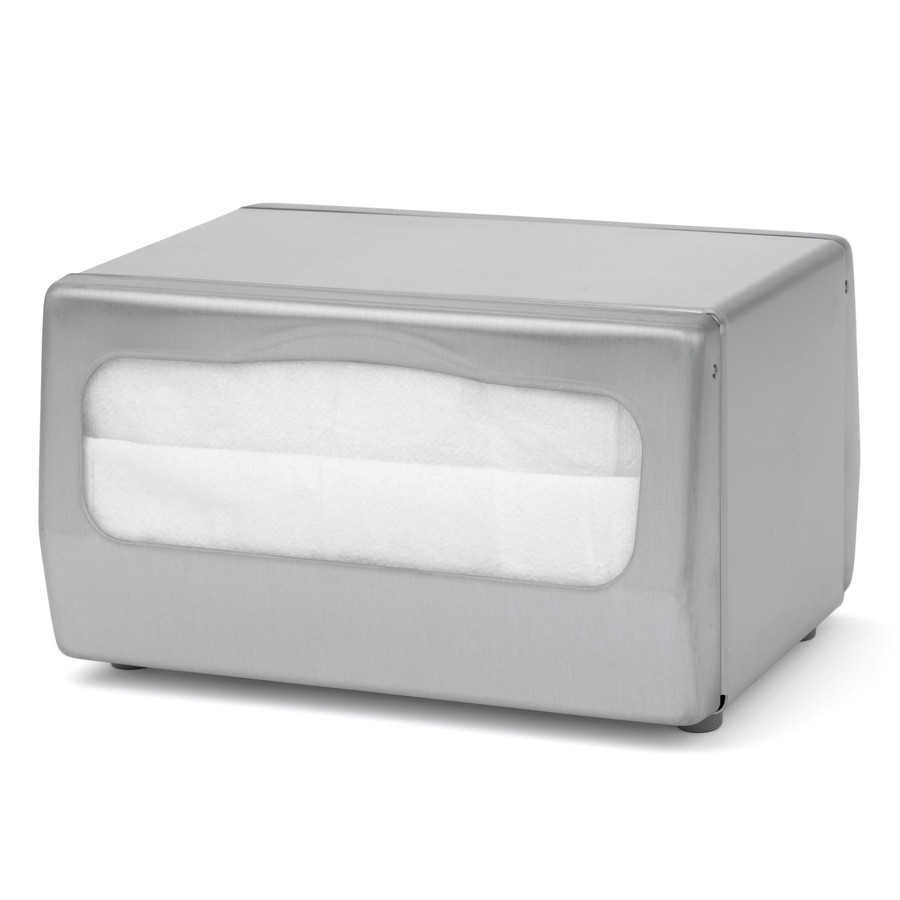 Palmer ND0065-13 Tabletop Full Fold Napkin Dispenser Brushed Steel
