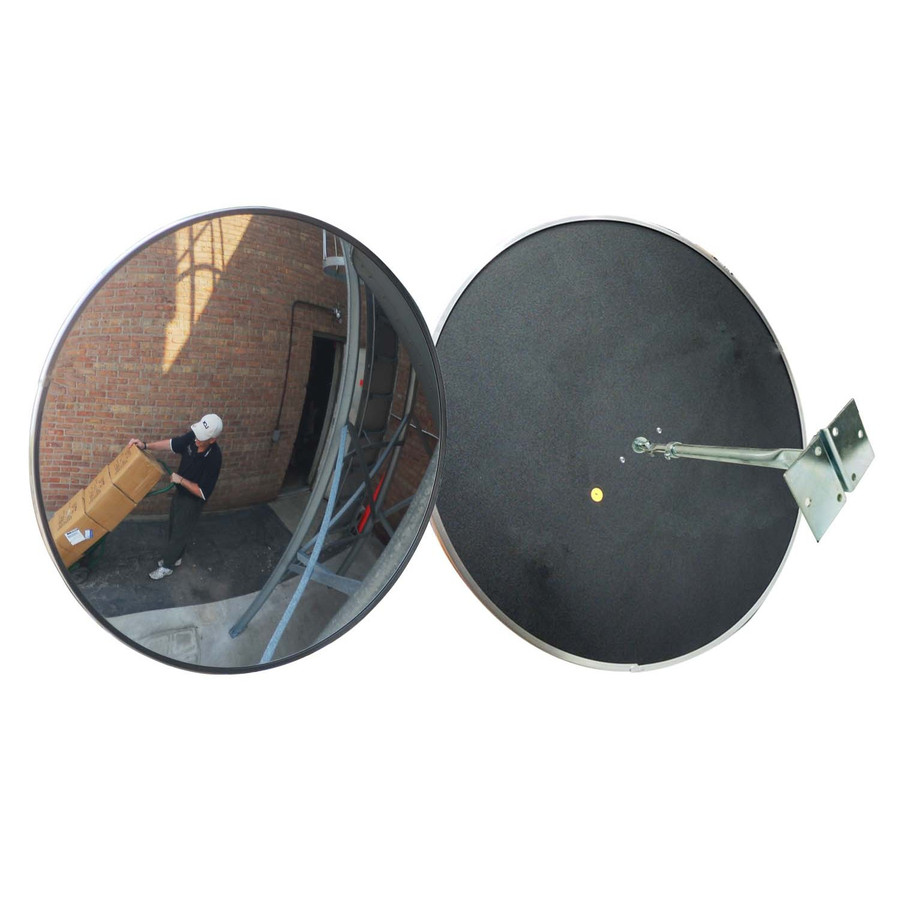 Se-Kure SEKSCVO-18Z-PB 18" Indoor /Outdoor Arcylic Convex Mirror with hardware