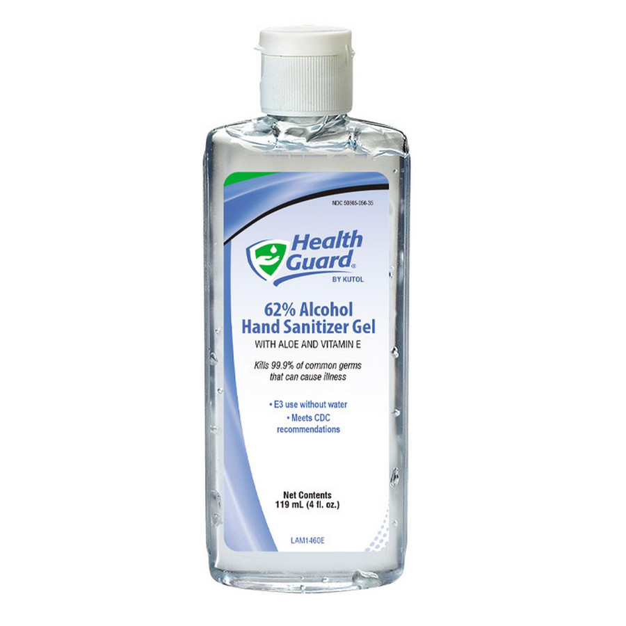 62% Alcohol Hand Sanitizer Gel Squeeze Bottle, 24/Case