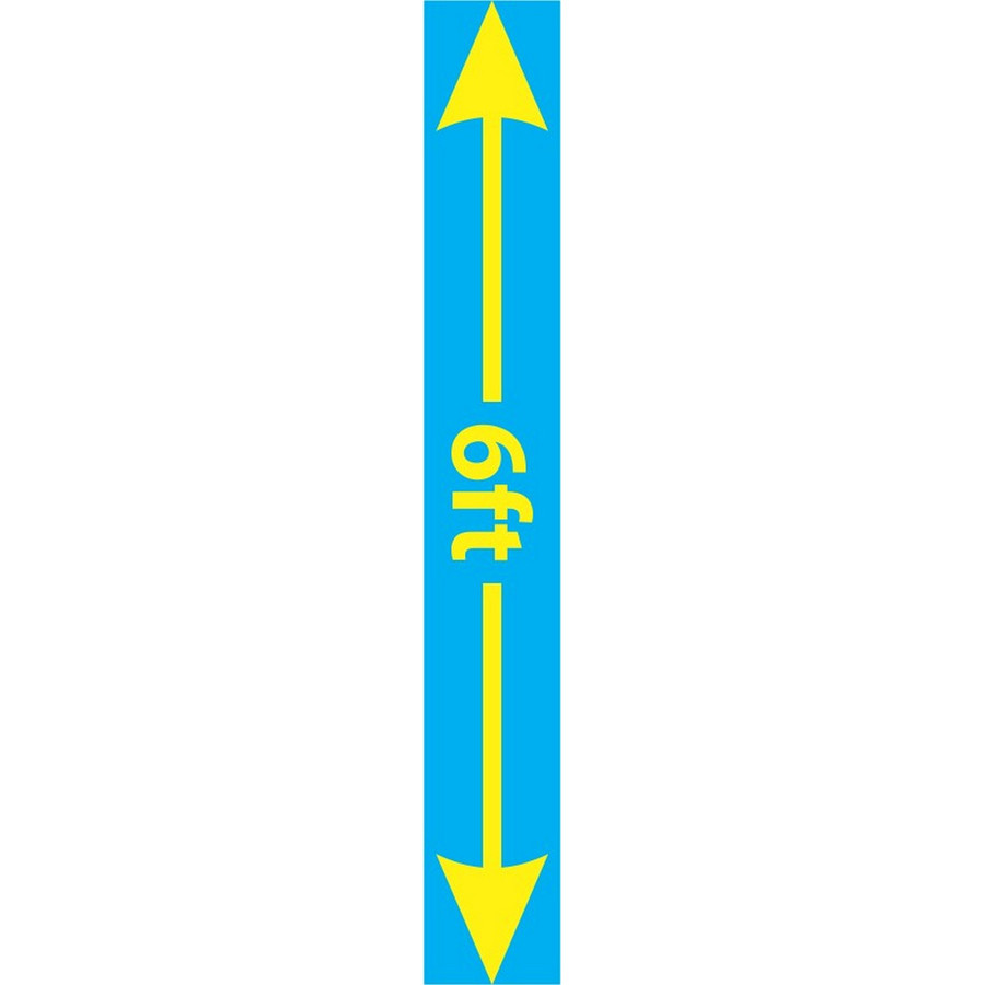 Safehouse Signs PFD6AR 6Ft With Arrows Social Distancing Anti-Slip Vinyl Floor Decal