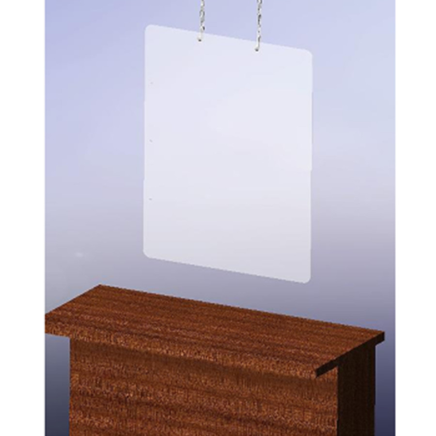 Rack'EM 3100 Hanging Acrylic Sneeze Guard, 24" X 32", Vertical