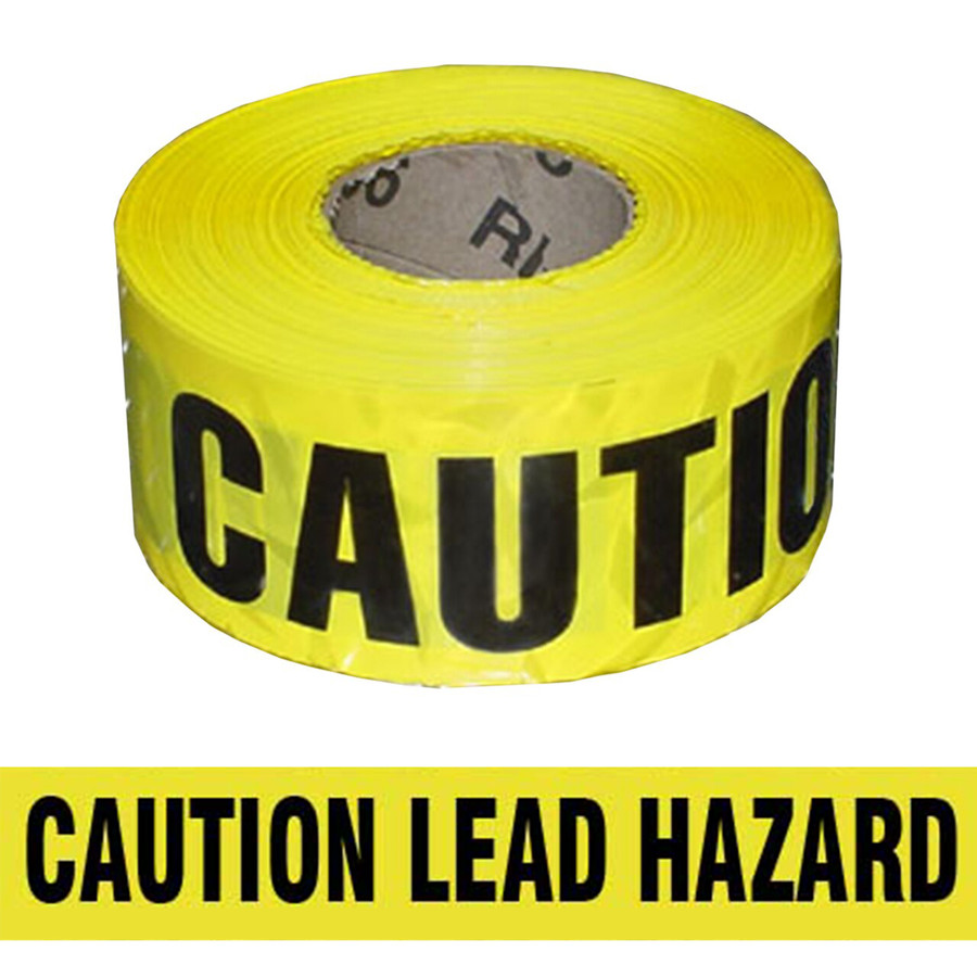 Safehouse Signs BT4038 Barricade Tape – Caution Lead Hazard, 3", 1000' Roll