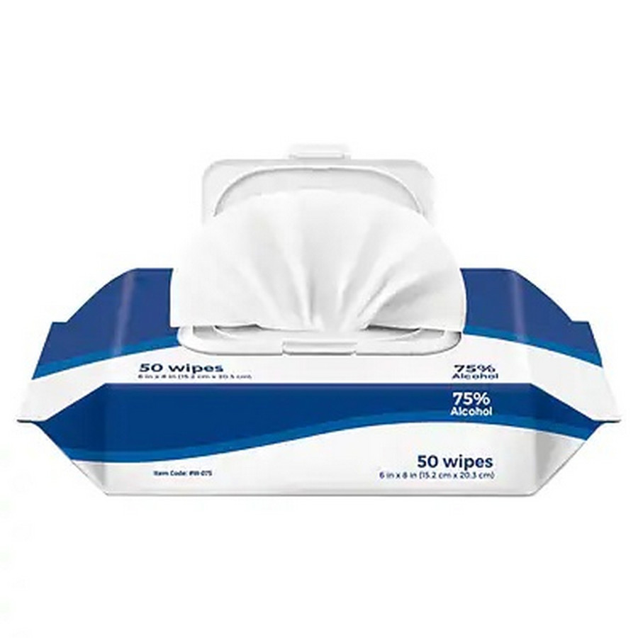 Quill Alcohol Multi-Surface Wipes, 6" X 8", 50 Wipes/Pack
