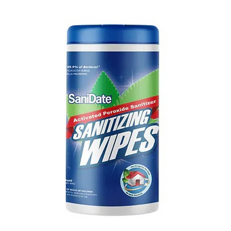 Quill 901-24442568 Sanidate Sanitizing Wipe, 125 Wipes Per Canister, 6/Case