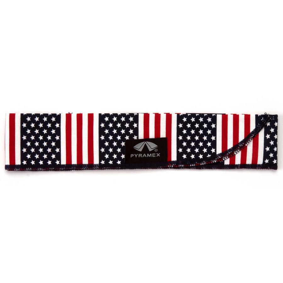 Pyramex Safety CNB12PKFLG Beaded Cooling Bandana - American Flag