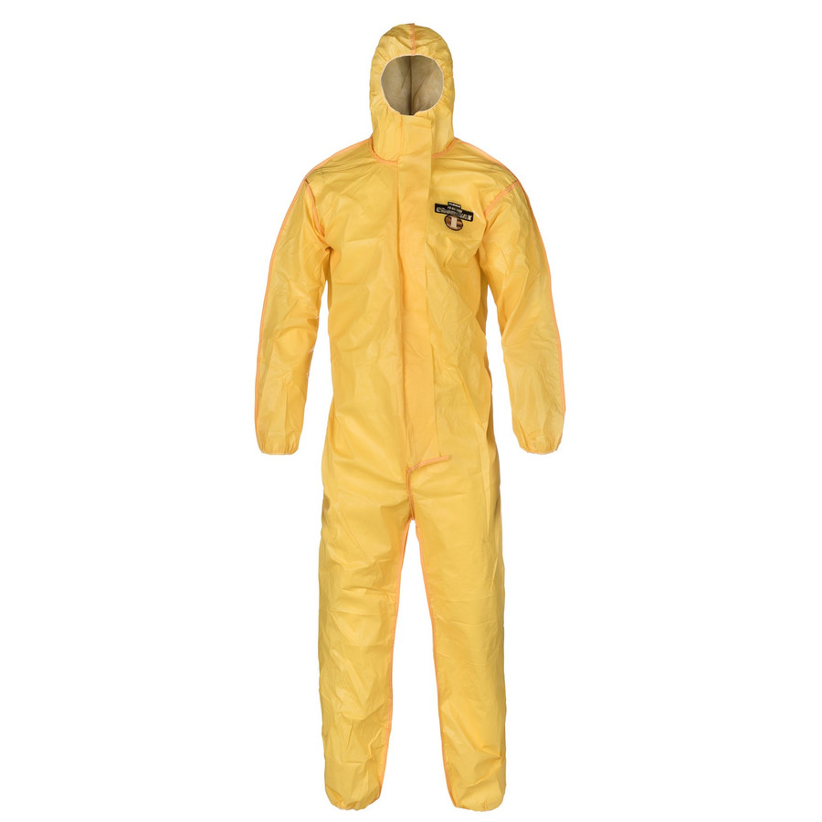 Lakeland C1B428Y ChemMax 1 Bound Seam Coverall - Hood, Elastic Wrist/Ankle