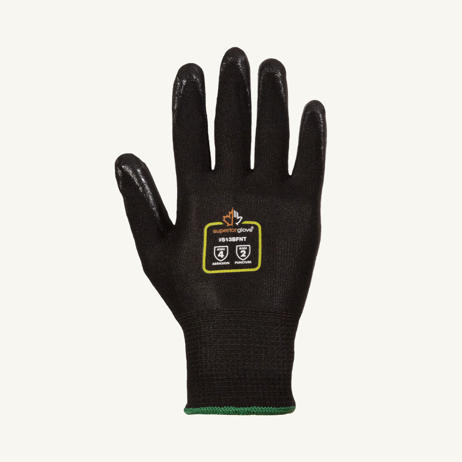 Superior Glove S13BFNT Dexterity Glove, Foam Nitrile-Dipped Work Gloves