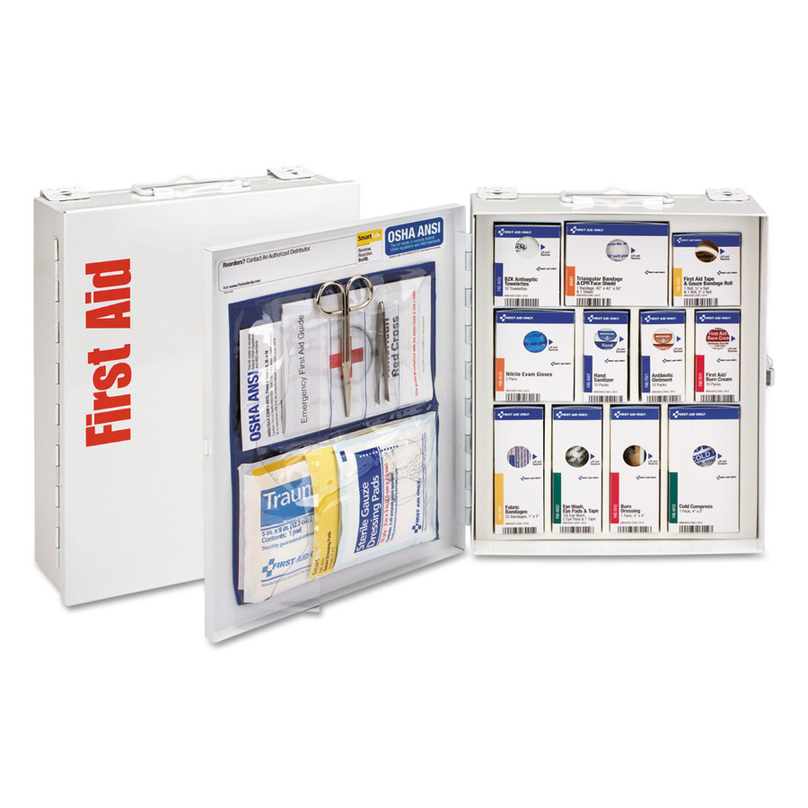 First Aid Only FAO90580021 ANSI 2015 SmartCompliance First Aid Station, 50 People, 202 Pieces