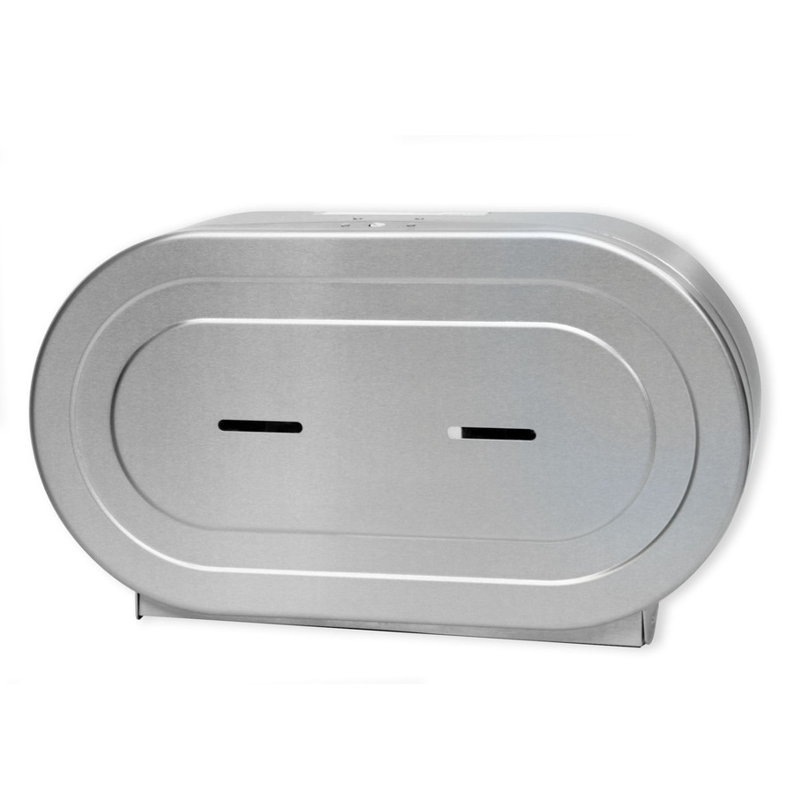 Palmer RD0327-09 Twin 9" Jumbo Tissue Dispenser Brushed Stainless