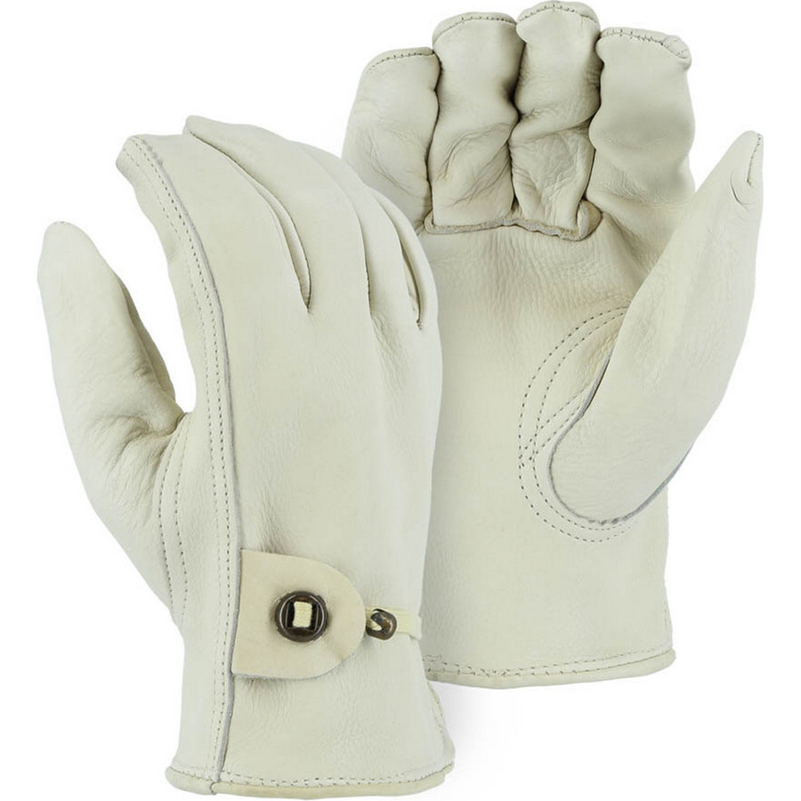 Majestic Glove 1509K Cowhide Drivers Glove with Ball and Tape Wrist Strap