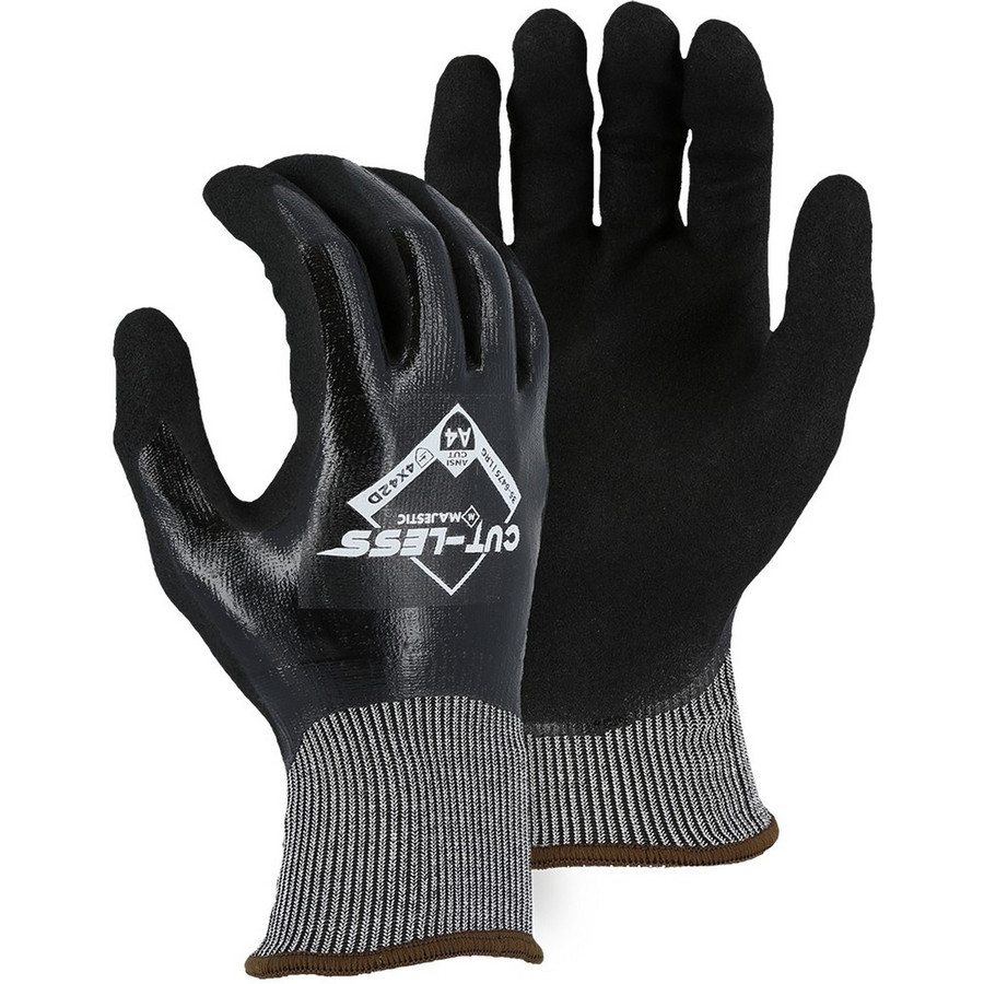 Majestic Glove 35-6475 Cut-Less with KorPlex Glove w Sandy Nitrile Over Flat Nitrile