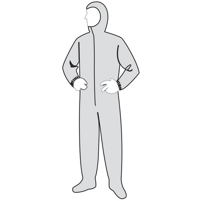 Liberty Safety 19122 ProGard Coverall  with Elastic Wrists & Ankles and Attached Hood & Boots