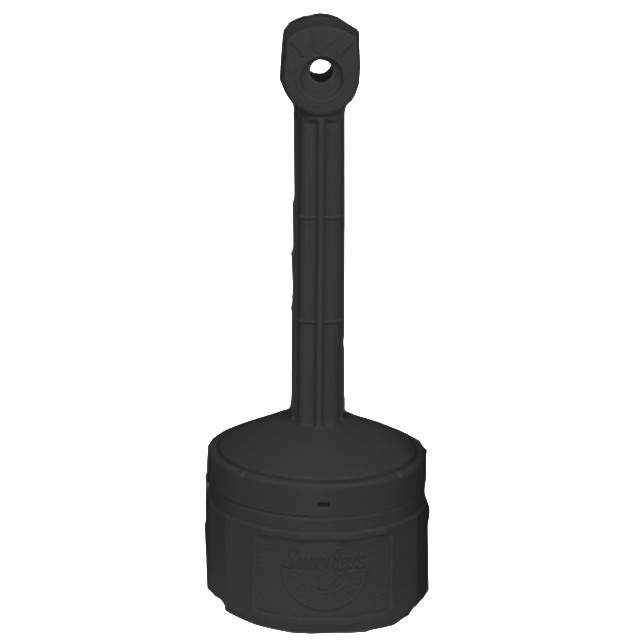 Justrite 26806D Personal Smoker's CeaseFire Outdoor Ashtray, 1 Gallon, Polyethylene Black