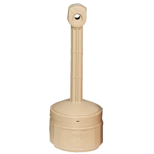 Justrite 26806B Personal Smoker's CeaseFire Outdoor Ashtray, 1 Gallon, Polyethylene Beige