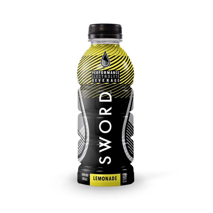 Sword Performance 01-02-16.9-12-LM Electrolyte Drink, Ready to Drink Bottle ,16.9 fl. oz, Lemonade, 12/Case